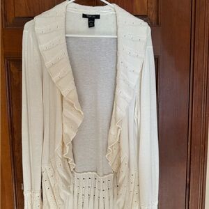 Style &Co. ruffled cardigan sweater